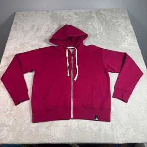 NWOT American Giant Women Midweight Full Zip Hoodie Sweatshirt M Beet Red USA